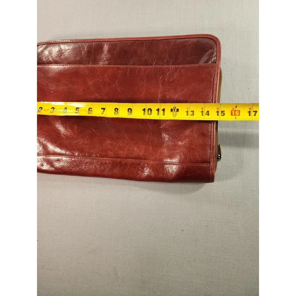 S. Babila Milano Genuine Italian Grain Leather Portfolio Briefcase Document Case